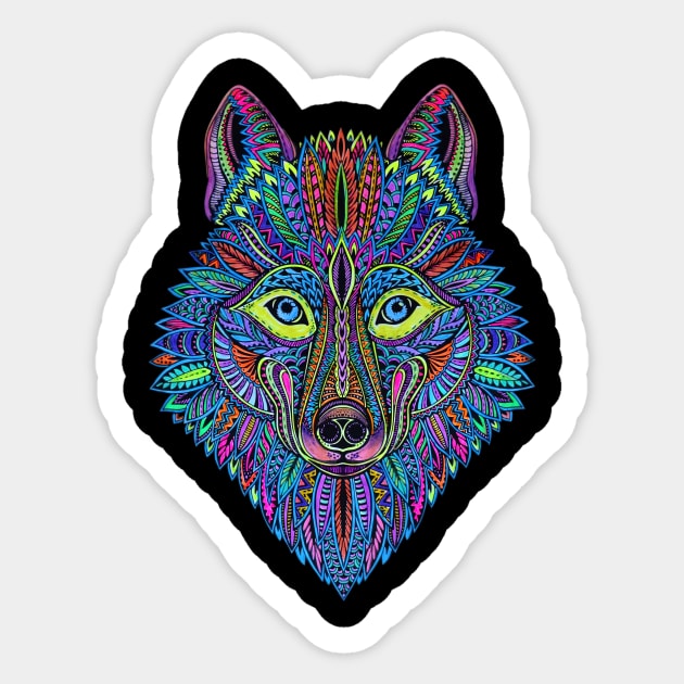 Wolf Neon Sticker by Decoratenorte